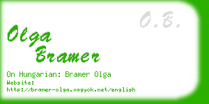 olga bramer business card